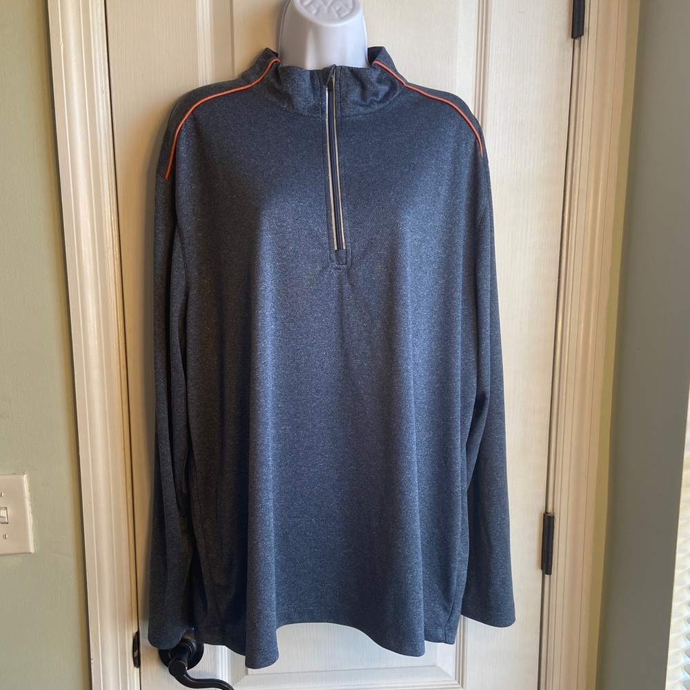 NWT 4 Zip long sleeve fleeced sports workout pullover top sweater , size XL